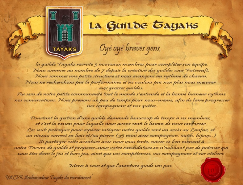 candidature guilde