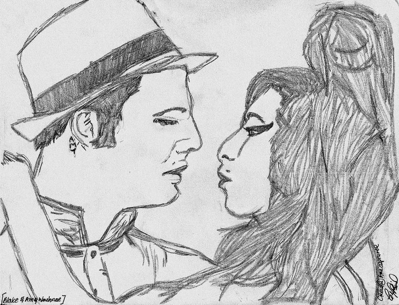 Blake et Amy en dessin