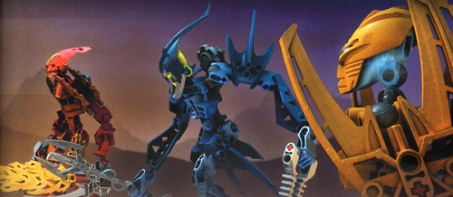 [Guides de l'histoire] Mata nui, Kiina et Ackar dans BIONICLE: Mata Nui's Guide To Bara Magna