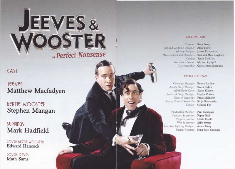 Programme de 'Jeeves and Wooster'