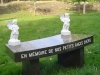 un banc au cimetière côte des neiges