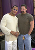 Dwayne "The Rock" Johnson & Kane Hodder during The Mummy Returns DVD & Video Release Event at Santa Monica Beach in Santa Monica, California, United States. (Photo is by J. P. Aussenard/WireImage)