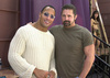 Dwayne "The Rock" Johnson & Kane Hodder during The Mummy Returns DVD & Video Release Event at Santa Monica Beach in Santa Monica, California, United States. (Photo is by J. P. Aussenard/WireImage)