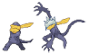 The Ninja pokemon.

Jitsu, Type Dark/Fighting
Enjitsu, Type Dark/Fighting