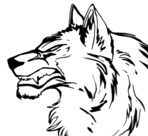 white wolf head