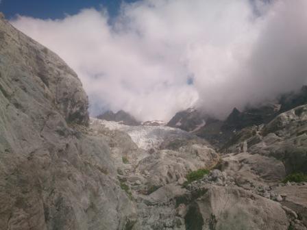 Nuages sur Glacier Blanc