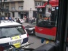 Autobus con golpe en la Plaza de San Agustin.