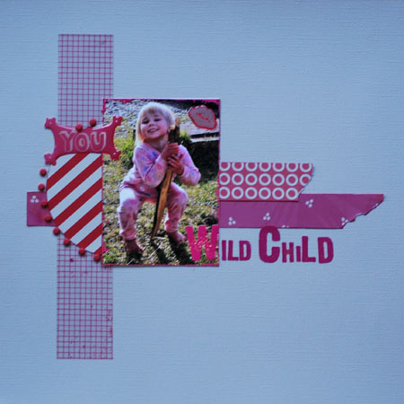 Wild Child - Alecia's white space distressed challenge